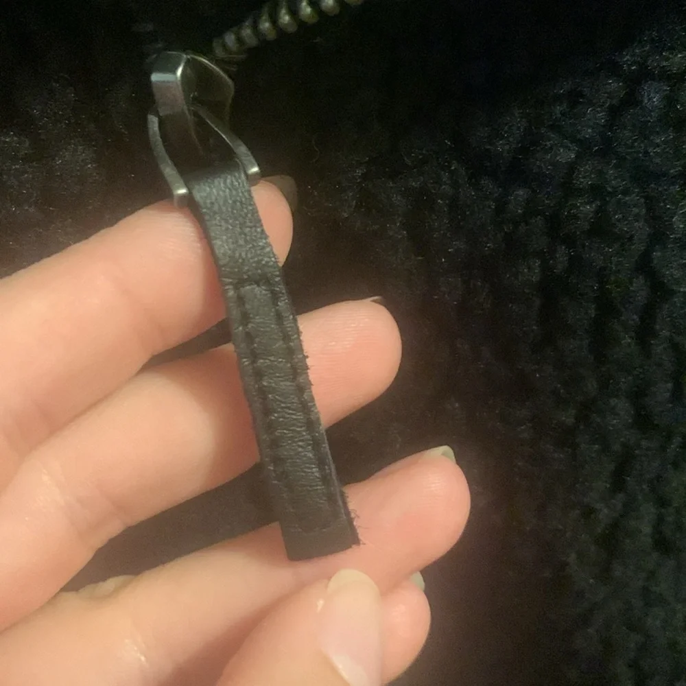 Polo Ralph Lauren Fluffy Fleece Sheep Leather Teddy Pilo Bomber Moto Jacket XS - Picture 5 of 13